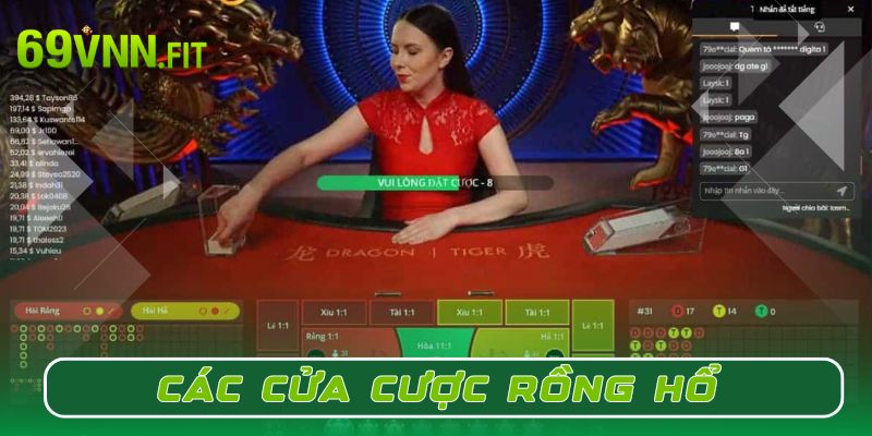 Các cửa cược tại sân chơi Rồng Hổ 69VN